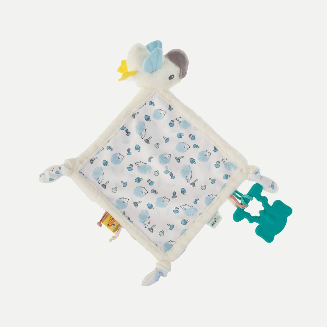 BabyJem Oyuncak Birdy Schmusetuch mit Beißring Silikon Plüsch ab 0 Monat