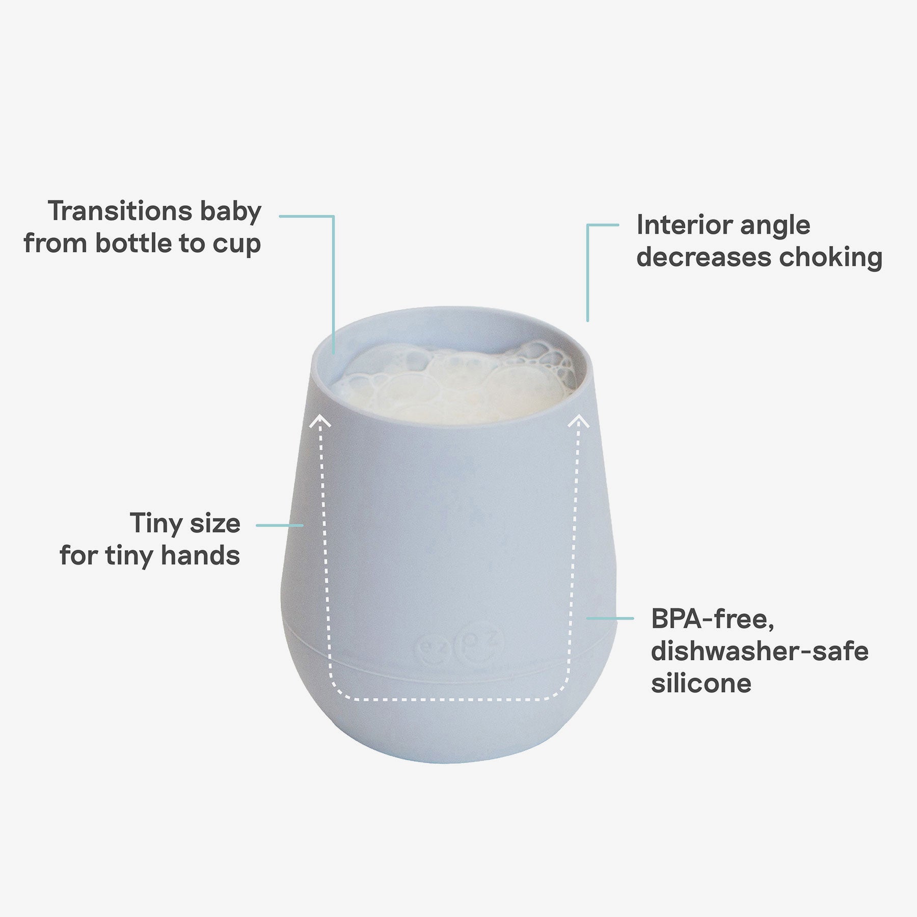 ezpz Tiny Collection Tiny Cup Babybecher Sage 5er-Pack