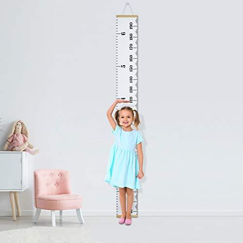 PandaEar Nursery Essentials Growth Chart Messlatte Weiß 200 cm