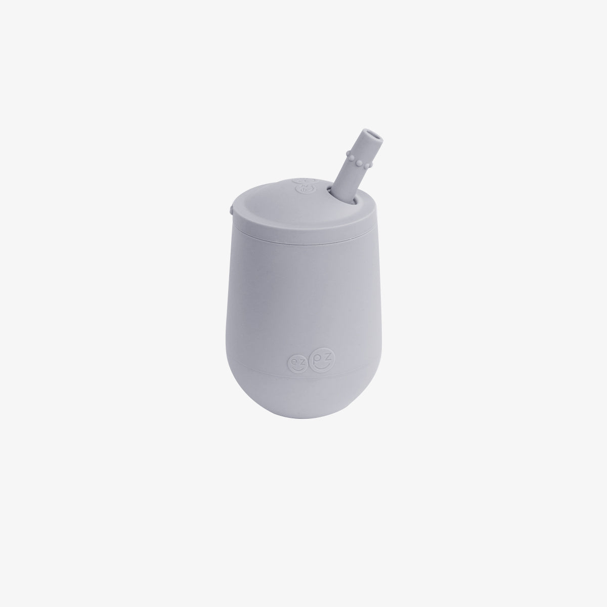 ezpz Mini Collection Mini Cup Trinkbecher Pewter mit Strohhalm