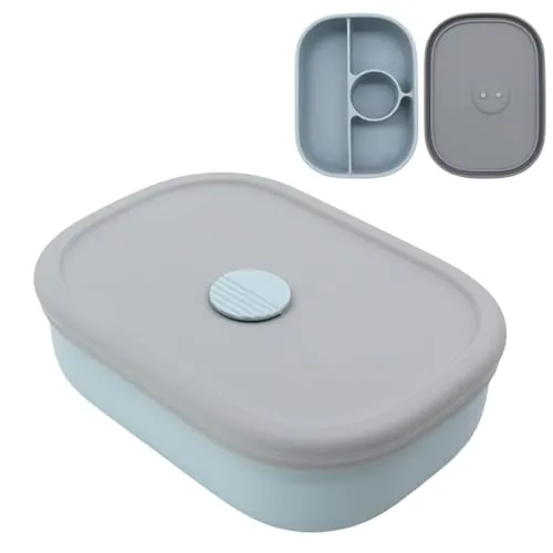 PandaEar Food Storage Bento Box Brotdose Blau 4 Fächer