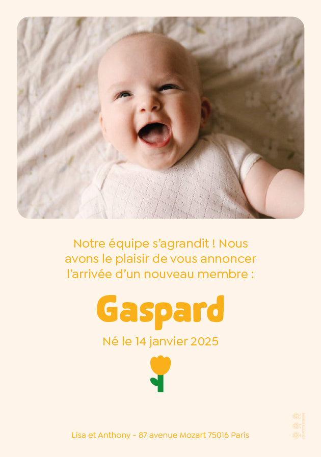 Les Petits Citrons La Papeterie Fleurs Geburtskarte 30 Stück