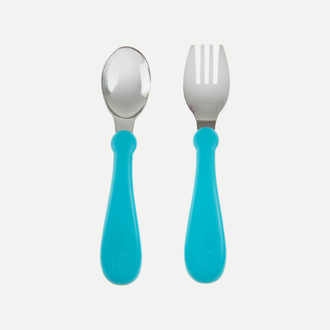BabyJem Beslenme Edelstahl Gabel Löffel Set Kinderbesteck BPA-frei