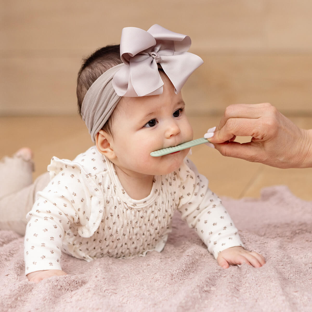 ezpz Pre-Feeding Zungenspatel Set Sage Pewter 5er Pack