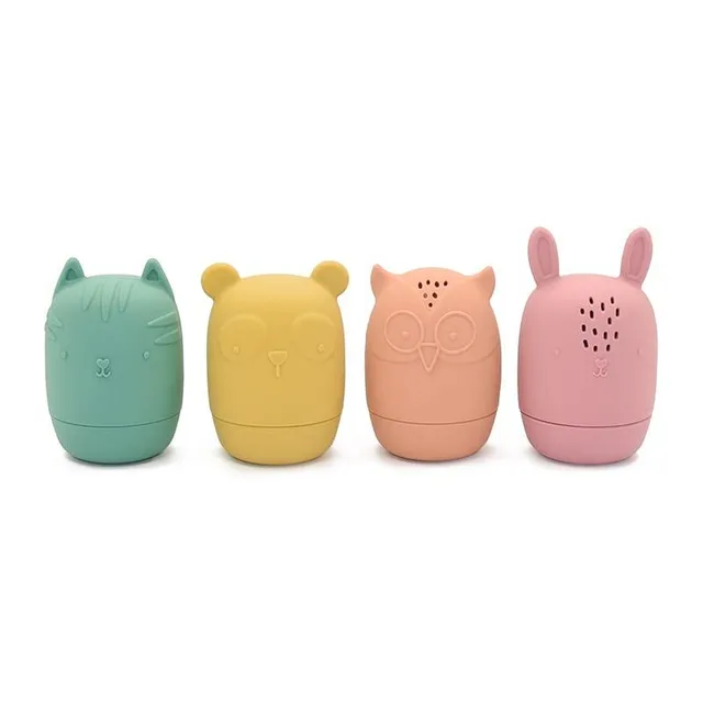 PandaEar Badespielzeug Silikon 4er-Set Baby