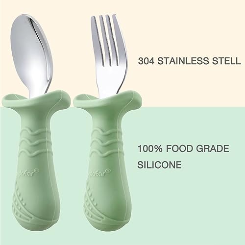 PandaEar Utensils Kinderbesteck 6-tlg Edelstahl mit Box