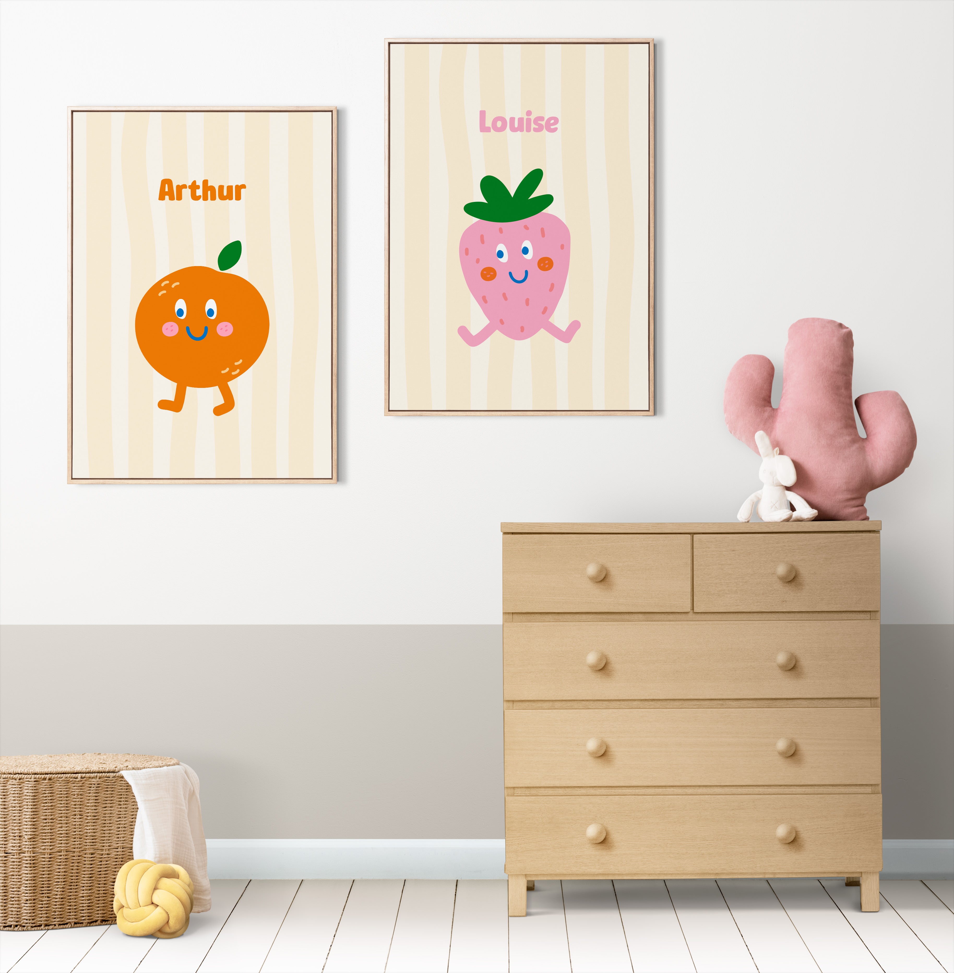 Les Petits Citrons La Papeterie Fruits Poster A4 mit Rahmen Zitrone