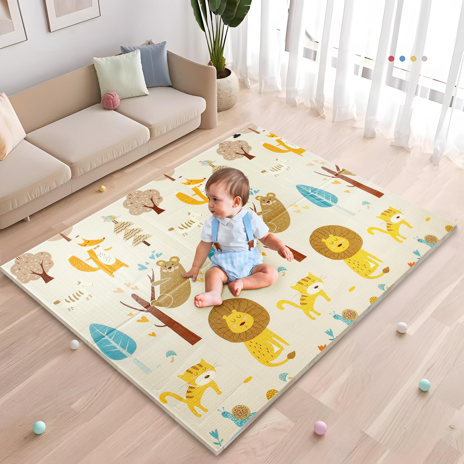 PandaEar Entertainment Play Mat Spielmatte 78x59 Wende XPE
