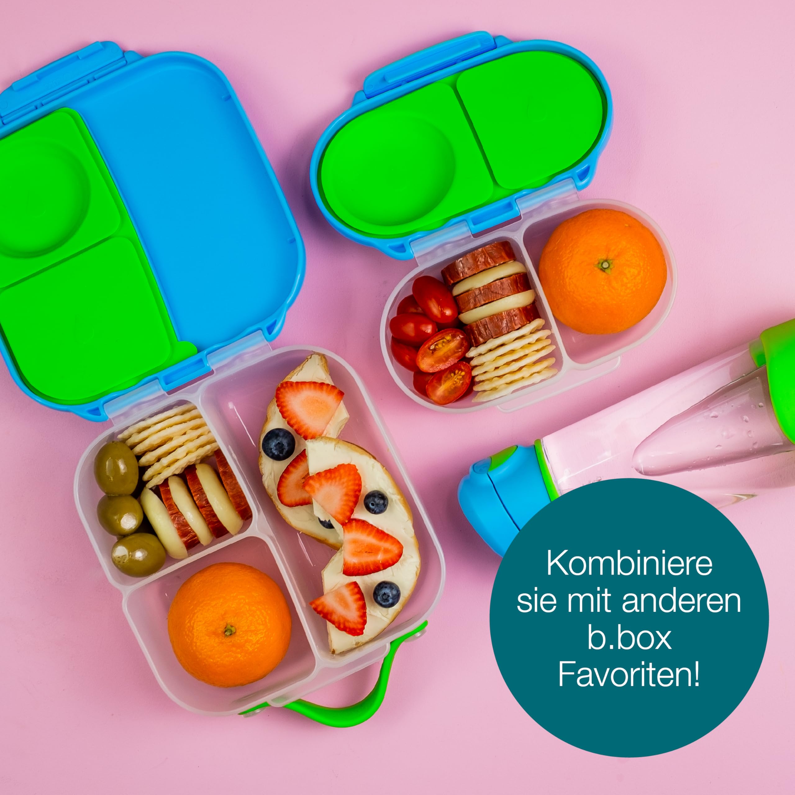 b.box Mini Lunchbox Brotdose Blauer Schiefer auslaufsicher