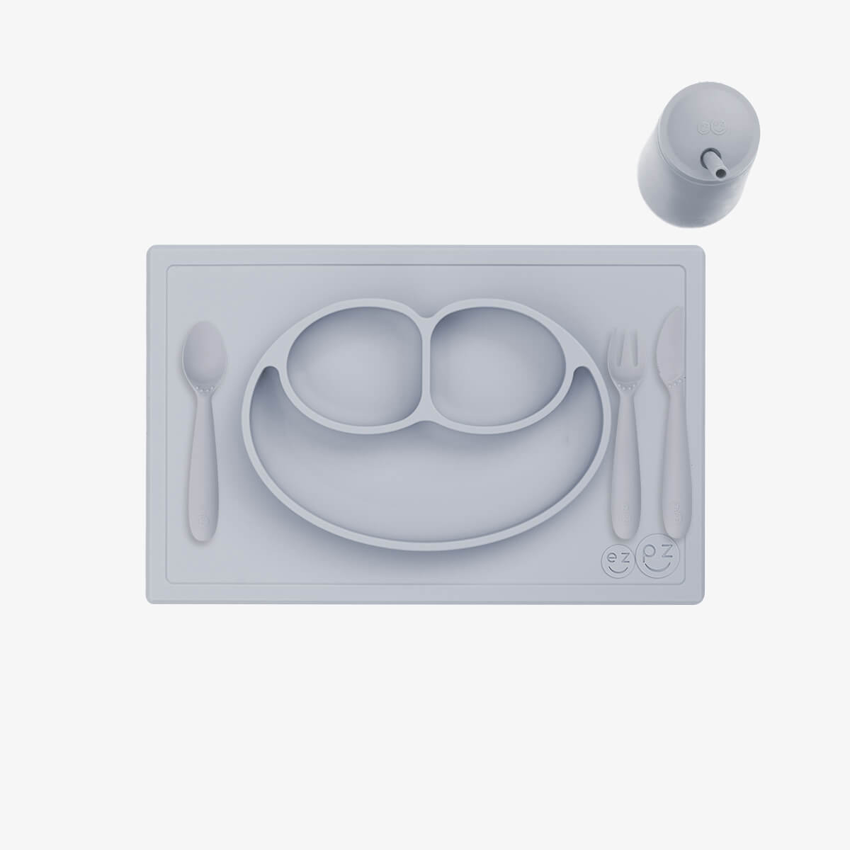 ezpz Happy Feeding Set Silikongeschirr Blush 4-teilig