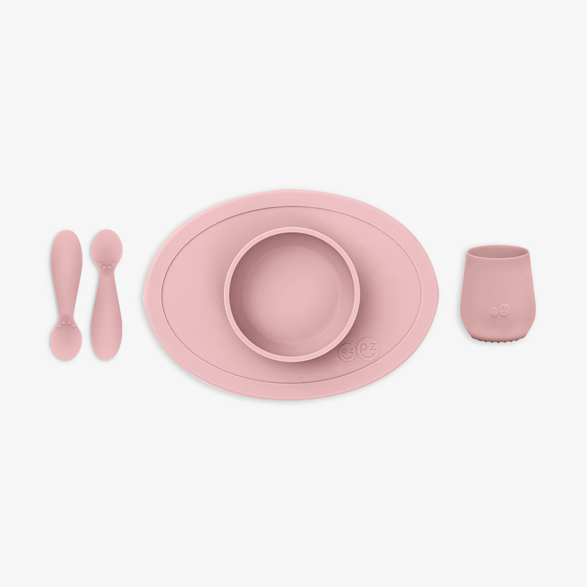 ezpz Basics First Foods Set Babygeschirr Silikon Confetti