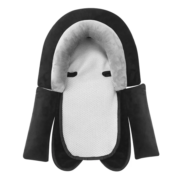 PandaEar Nursery Essentials Kopfstütze Sitzauflage Schwarz 3 in 1