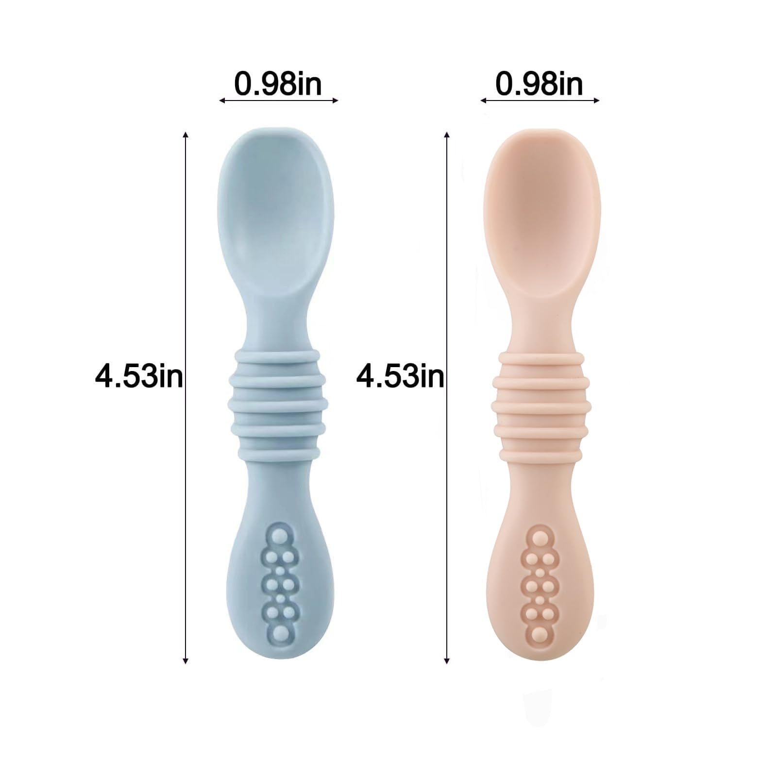PandaEar Feeding Set Saugteller Krabbe Silikon Blau Pink Löffel