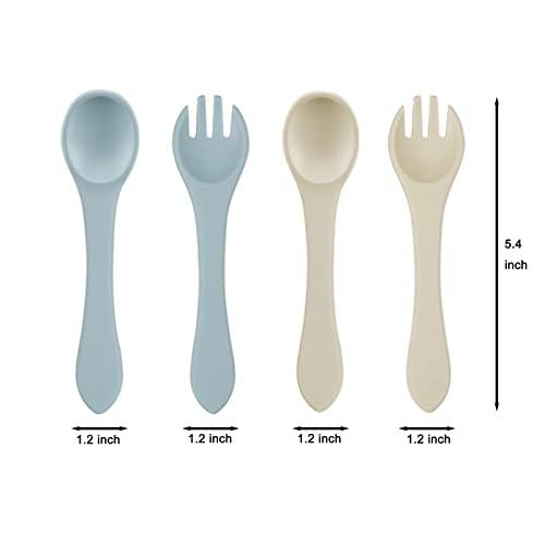 PandaEar Feeding Set Silikon Geschirrset Grün 6-teilig saugfest