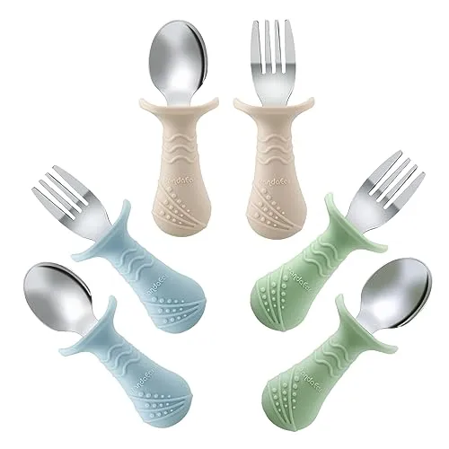 PandaEar Utensils Kinderbesteck 6-tlg Edelstahl mit Box