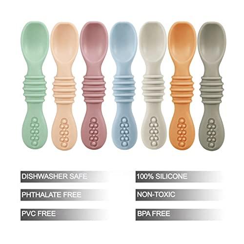 PandaEar Utensils Rainbow Spoons Löffel 7er Silikon BPA-frei
