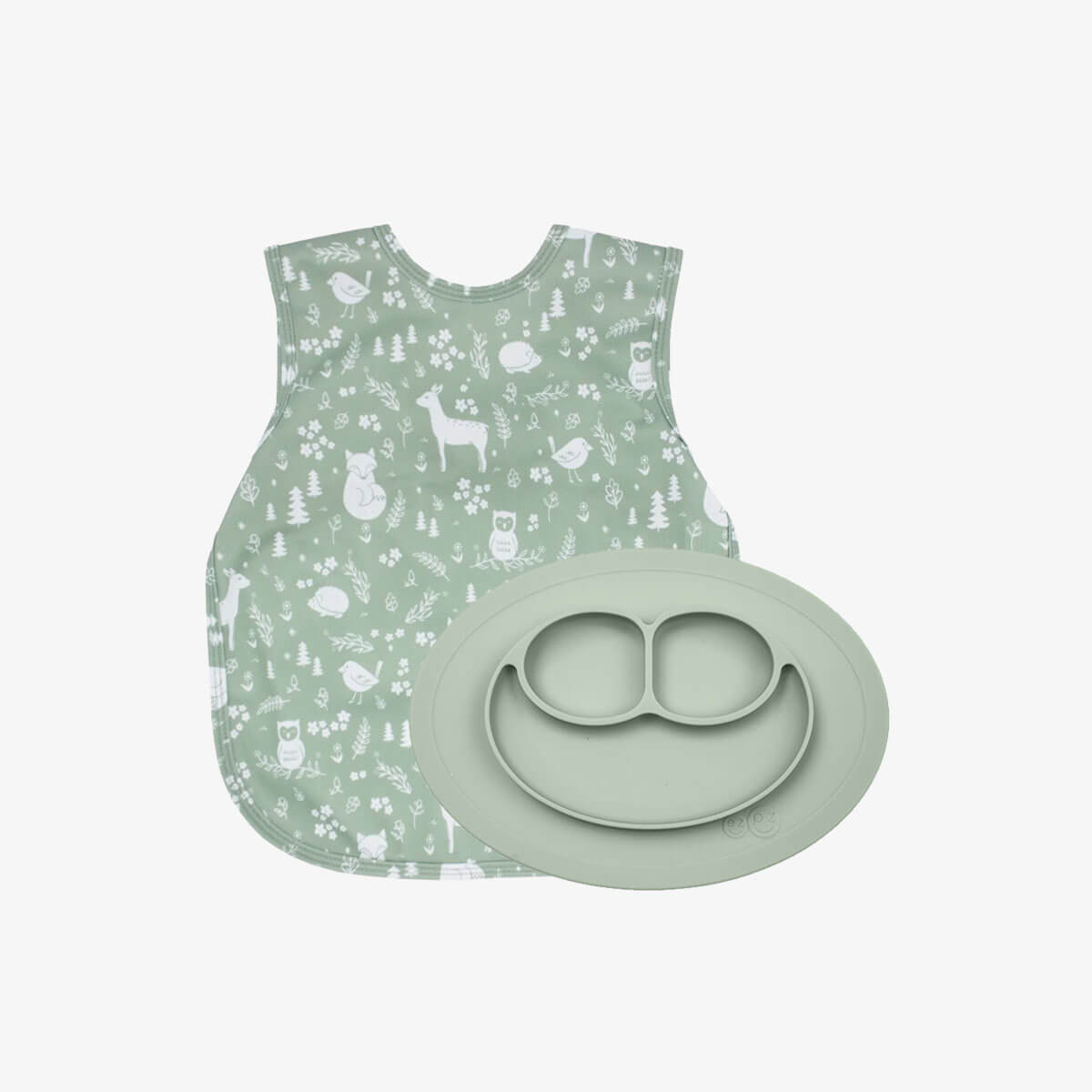 ezpz Mini Mat + Bapron Set Blush Silikon Esslern 9-18 M
