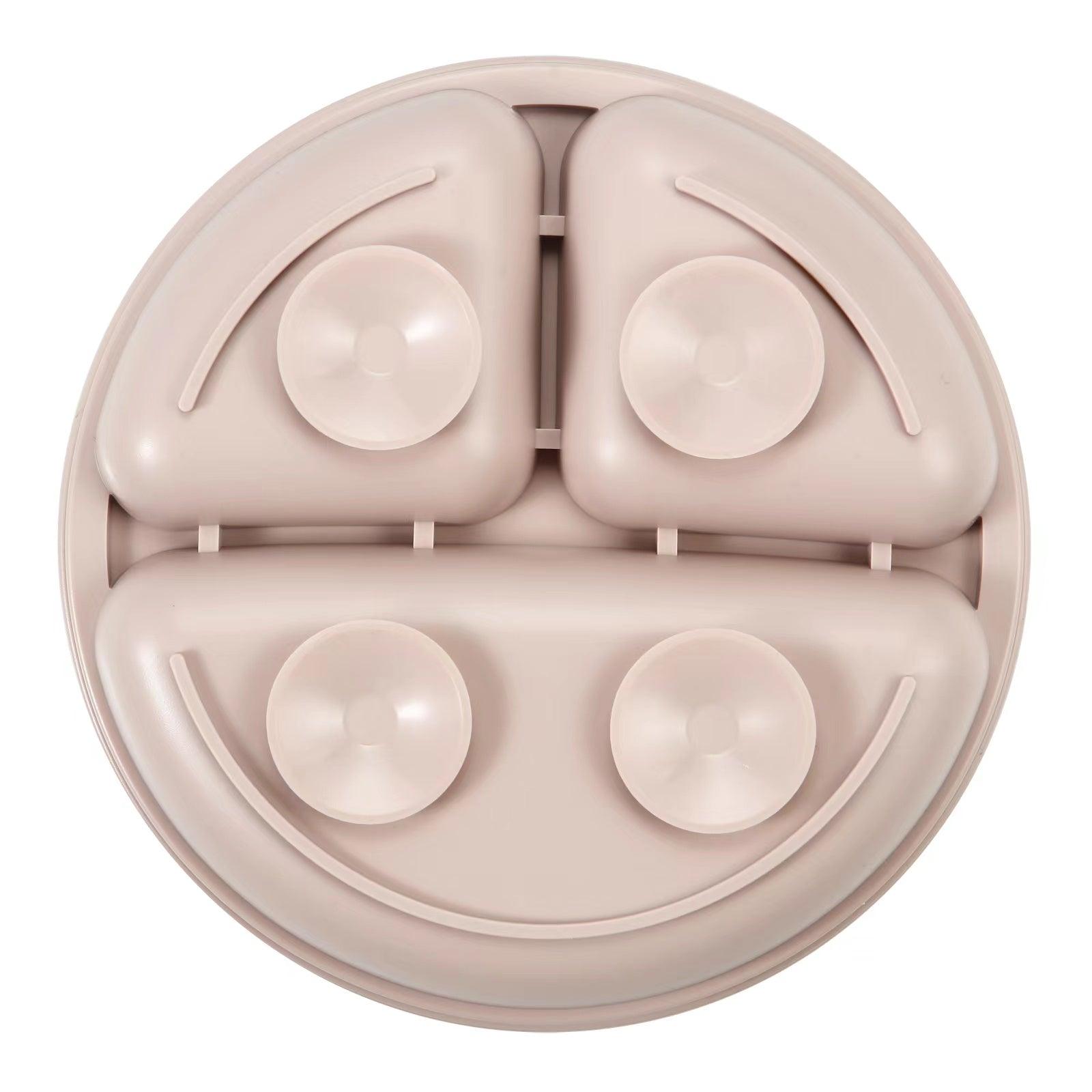 PandaEar Feeding Set Babygeschirr Silikon Light Tan Walnut 8-tlg