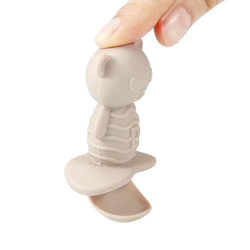 PandaEar Utensils Löffel Gabel Set 6tlg Silikon Erdtöne