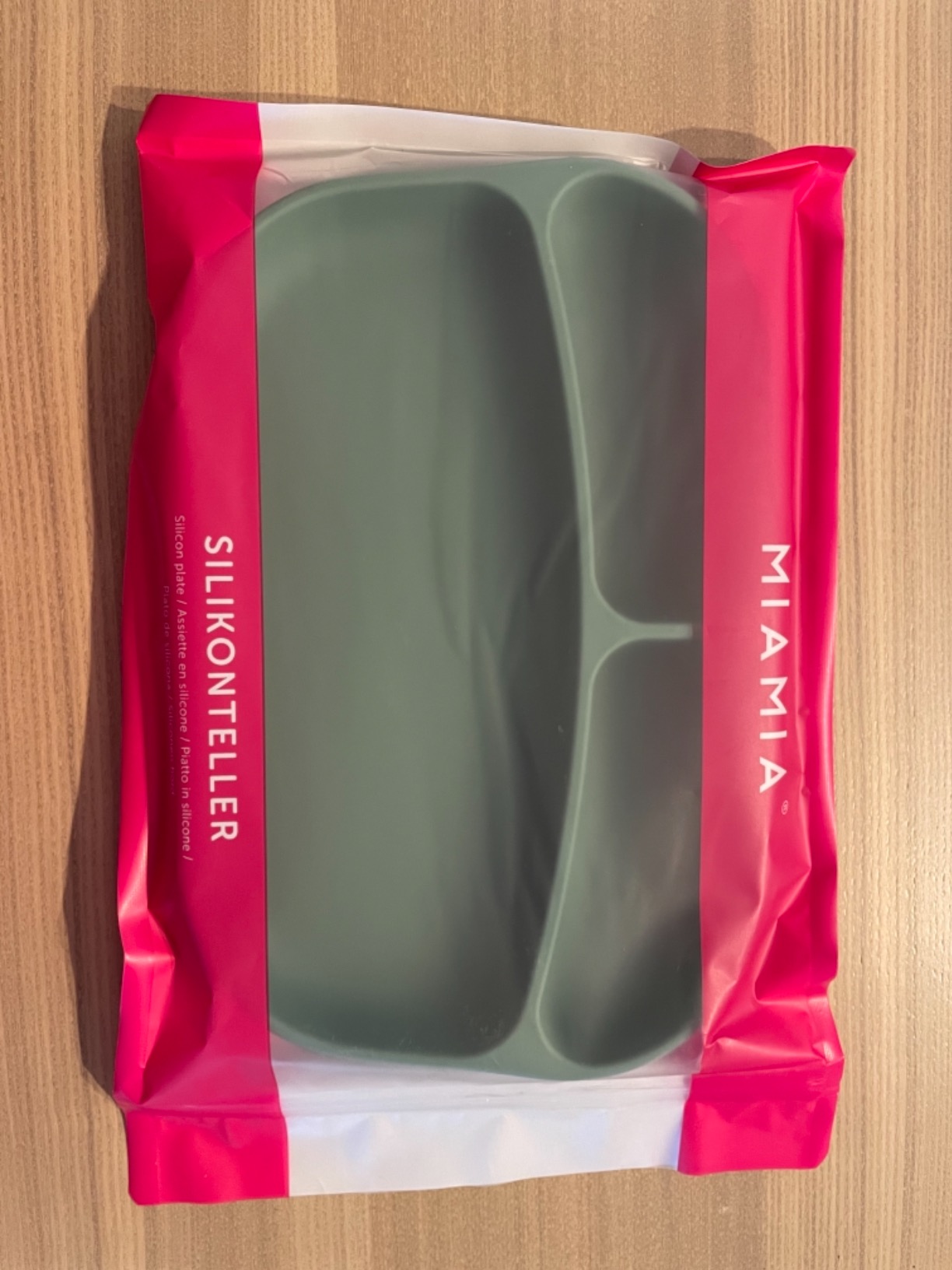MiaMia Kindergeschirr Teller 3 Fächer Rose Silikon