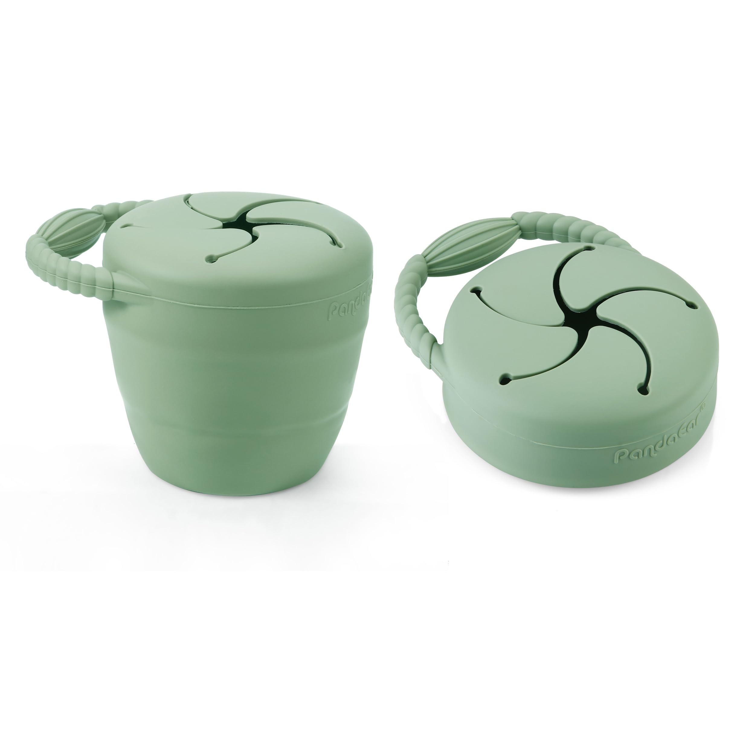 PandaEar Food Storage Quetschbeutel Snackbecher Blau Grün 4er