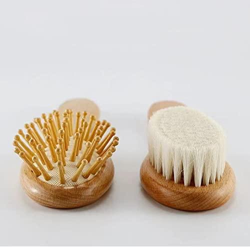 PandaEar Grooming Babybürste Kamm Set 3tlg Holz
