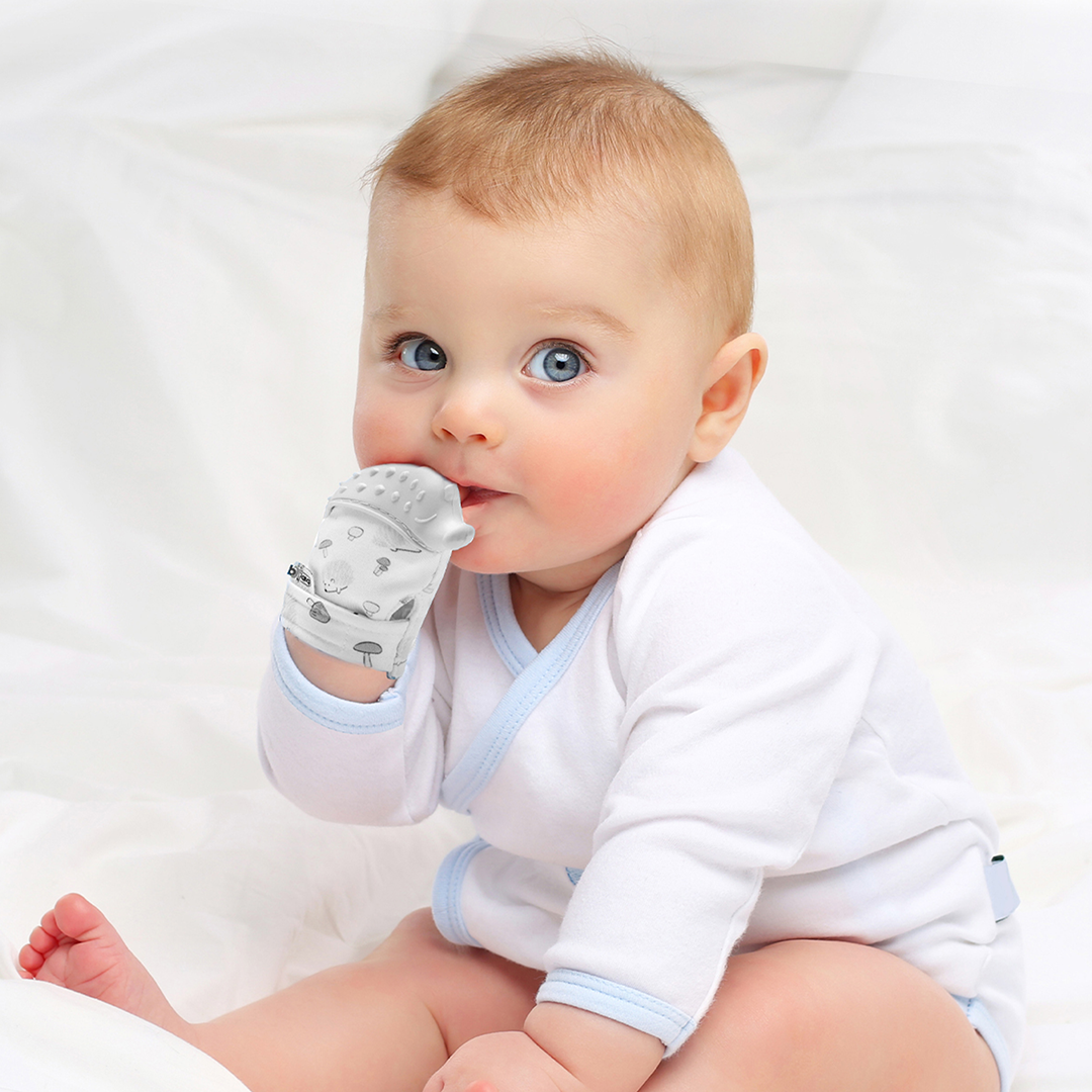 BabyJem Oyuncak Beißhandschuh Igel Zahnungshilfe Stoff
