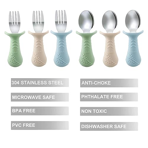 PandaEar Utensils Kinderbesteck 6-tlg Edelstahl mit Box