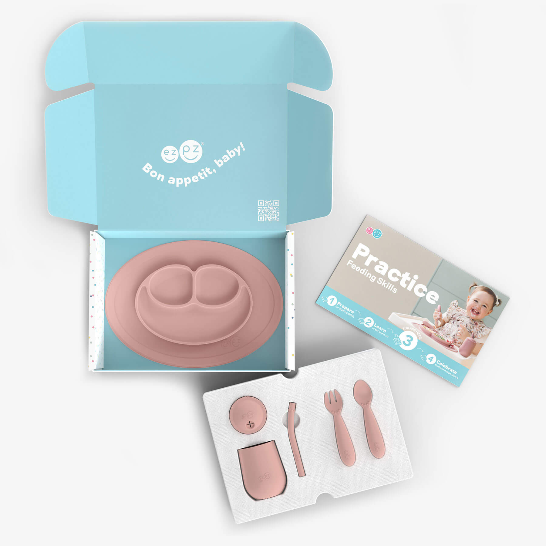 ezpz Kit 3 Practice Feeding Skills Saugteller Silikon Sage 5er