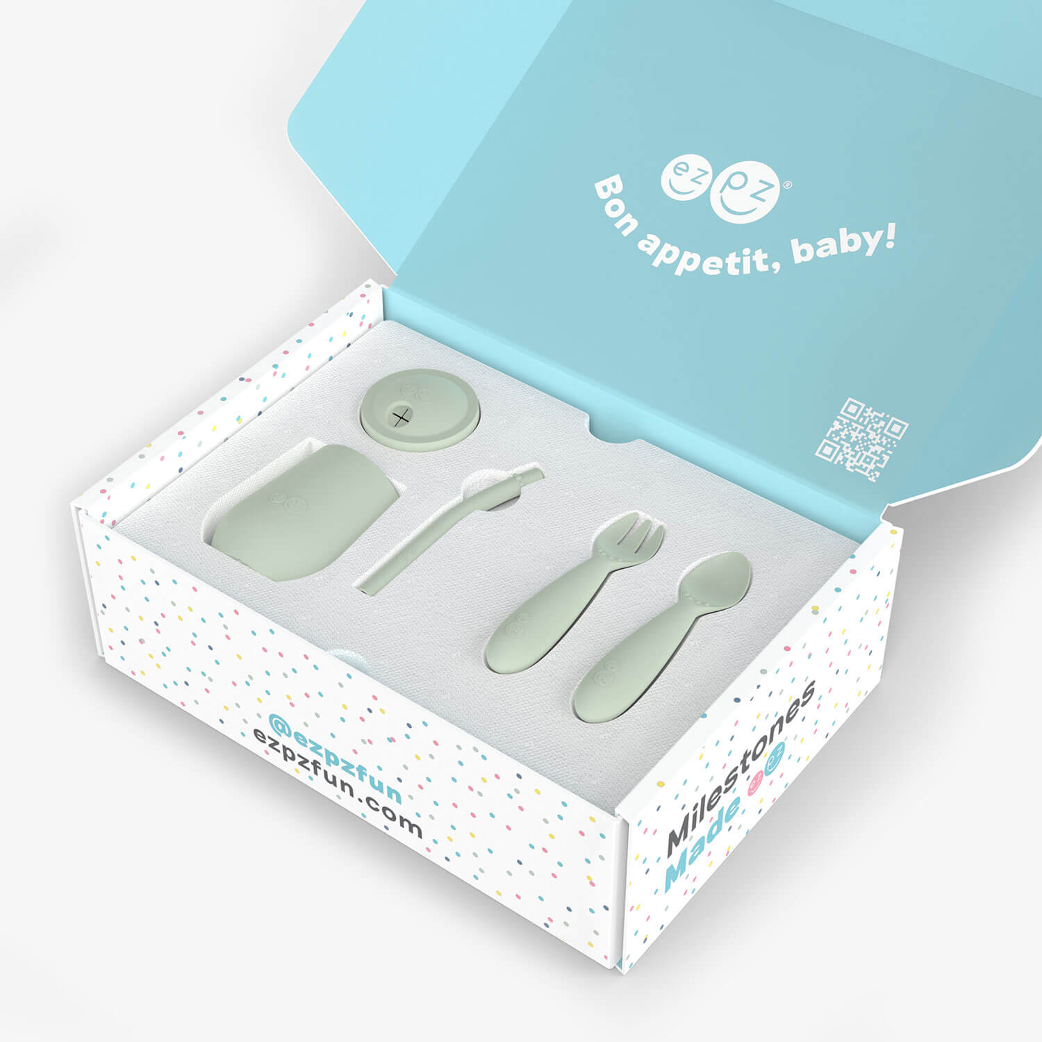 ezpz Kit 3 Practice Feeding Skills Saugteller Silikon Sage 5er