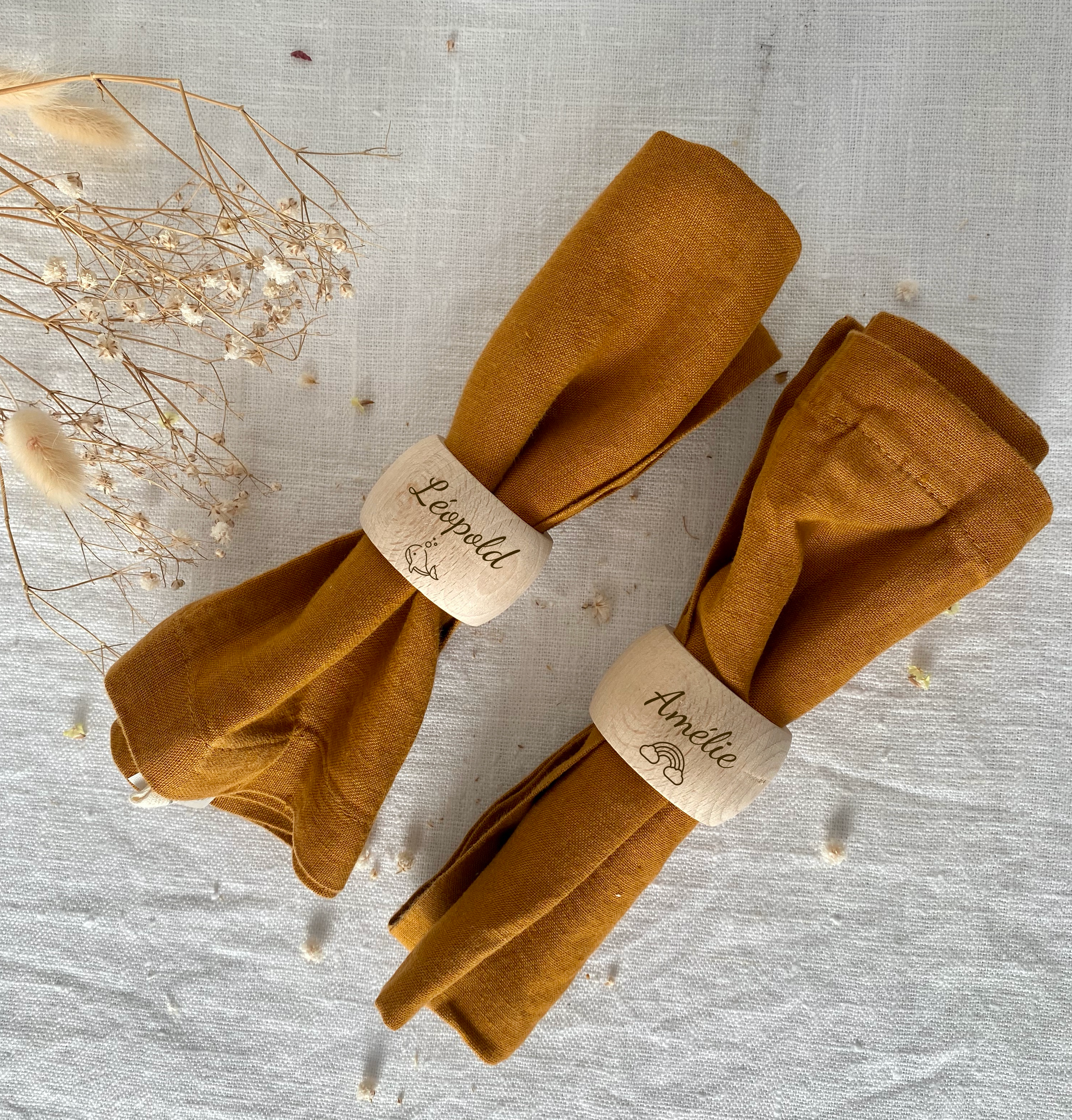 Les Petits Citrons Le Repas Serviettenring Holz 4,2cm graviert