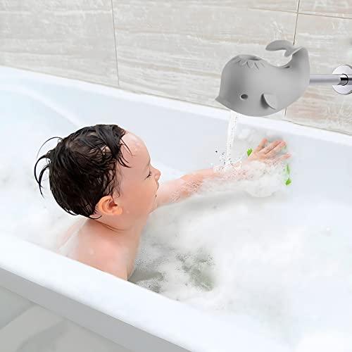 PandaEar Bathroom Wasserhahnschutz Baby Silikon Grau Wal