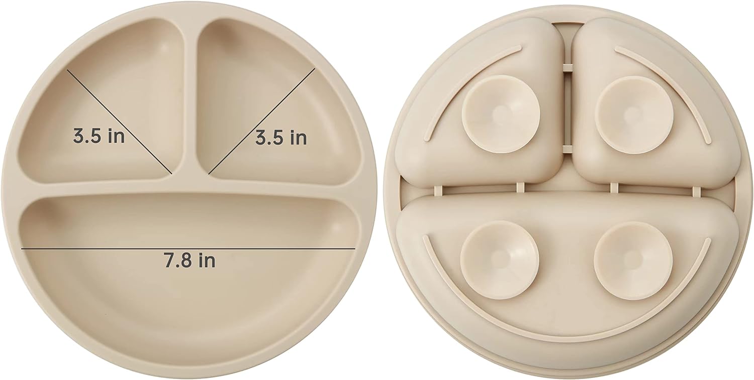 PandaEar Feeding Set Silikon 6-teilig mit Saugnapf