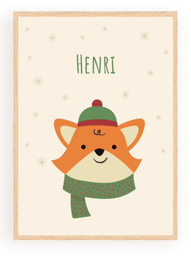Les Petits Citrons La Papeterie Tiere Weihnachten Poster Renne A4 Rahmen