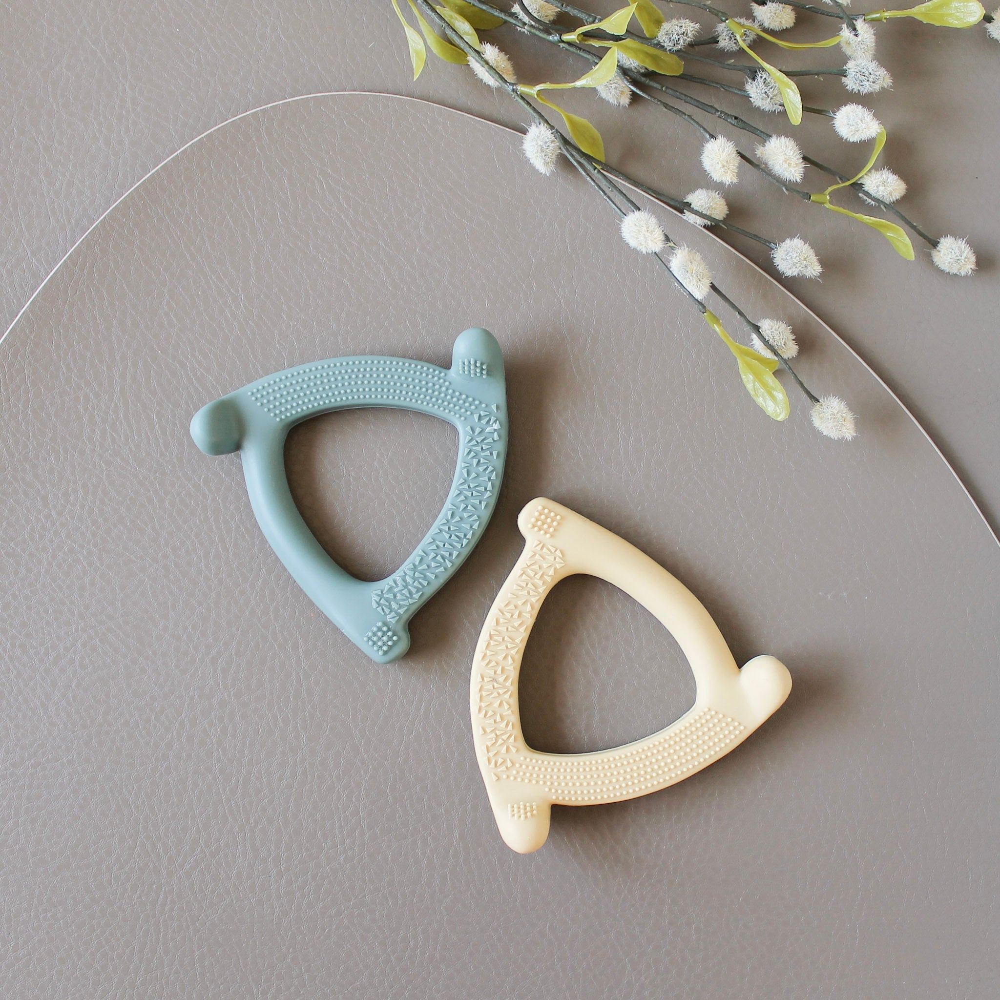 Everyday Baby Teething Rings Beißring Silikon 2er-Pack Gelb Lila