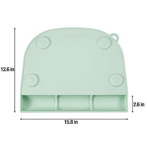 PandaEar Placemats Silikon Platzset Saugnapf 2er Grün Braun