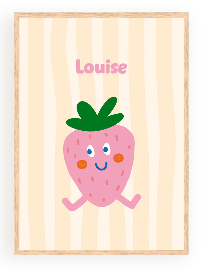 Les Petits Citrons La Papeterie Fruits Poster A4 mit Rahmen Zitrone