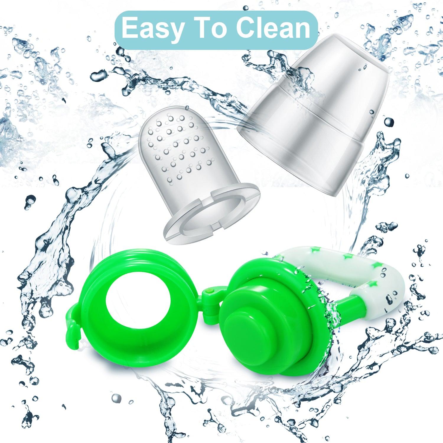 PandaEar Pacifiers Fruchtsauger Silikon 3er-Pack mit Clip BPA-frei