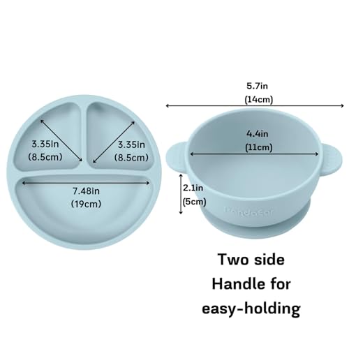 PandaEar Feeding Set Esslernset 9tlg Blau Silikon