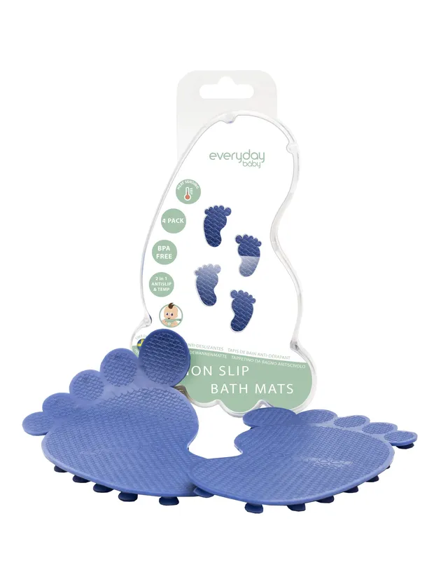 everyday baby Accessories Badematte Blau 4er-Pack mit Temperaturanzeige
