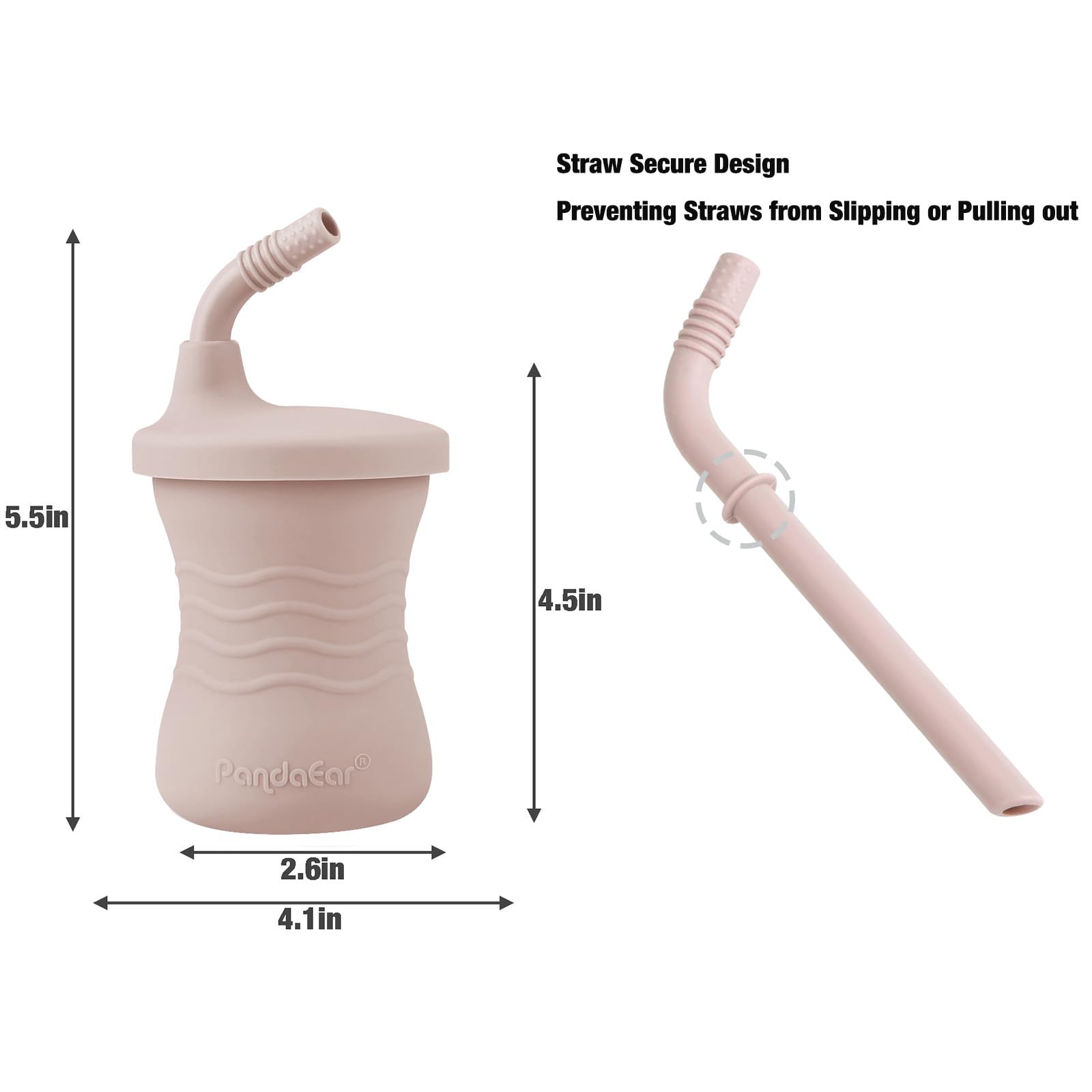 PandaEar Feeding Set Essset Silikon 9-teilig Pink
