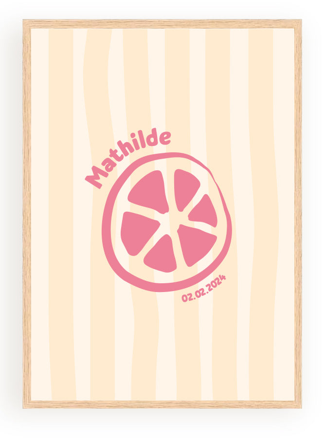 Les Petits Citrons La Papeterie Minimaliste Poster A4 mit Rahmen