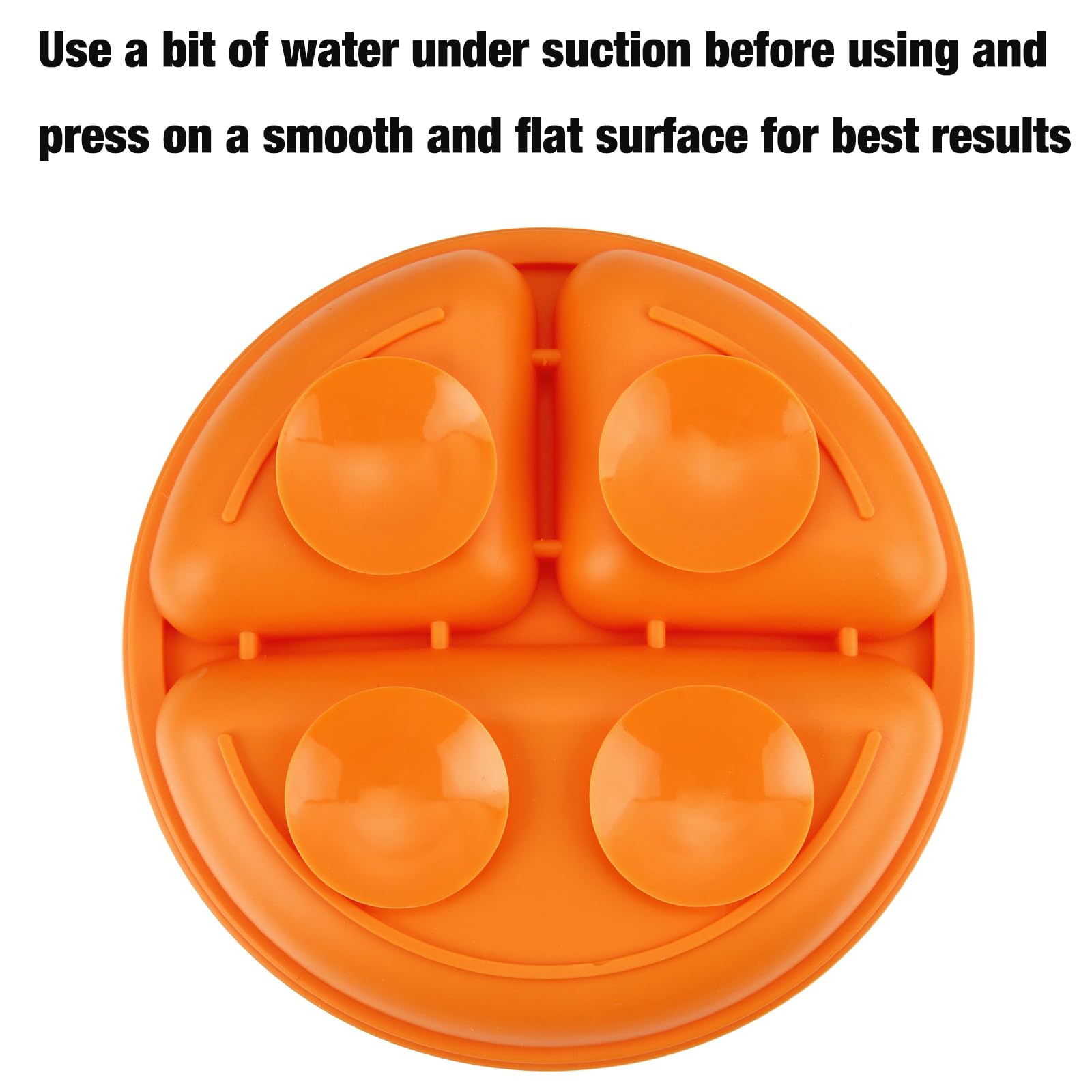PandaEar Plates Abteilteller 3er Pack Orange Silikon