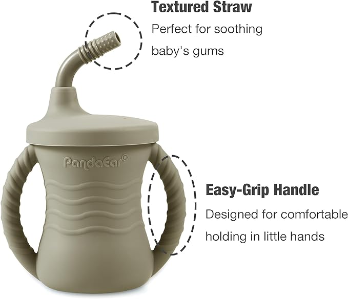 PandaEar Feeding Set Bär Babygeschirr Silikon saugfest 4-teilig