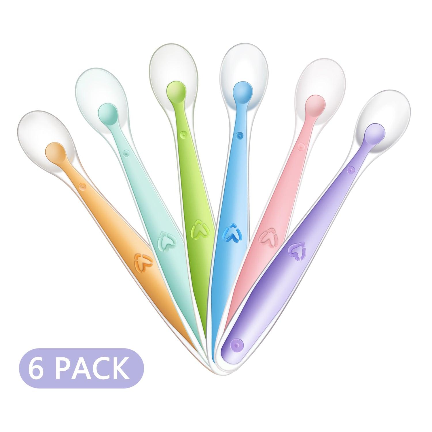 PandaEar Utensils Soft Spoons Babylöffel 6er Pack Silikon