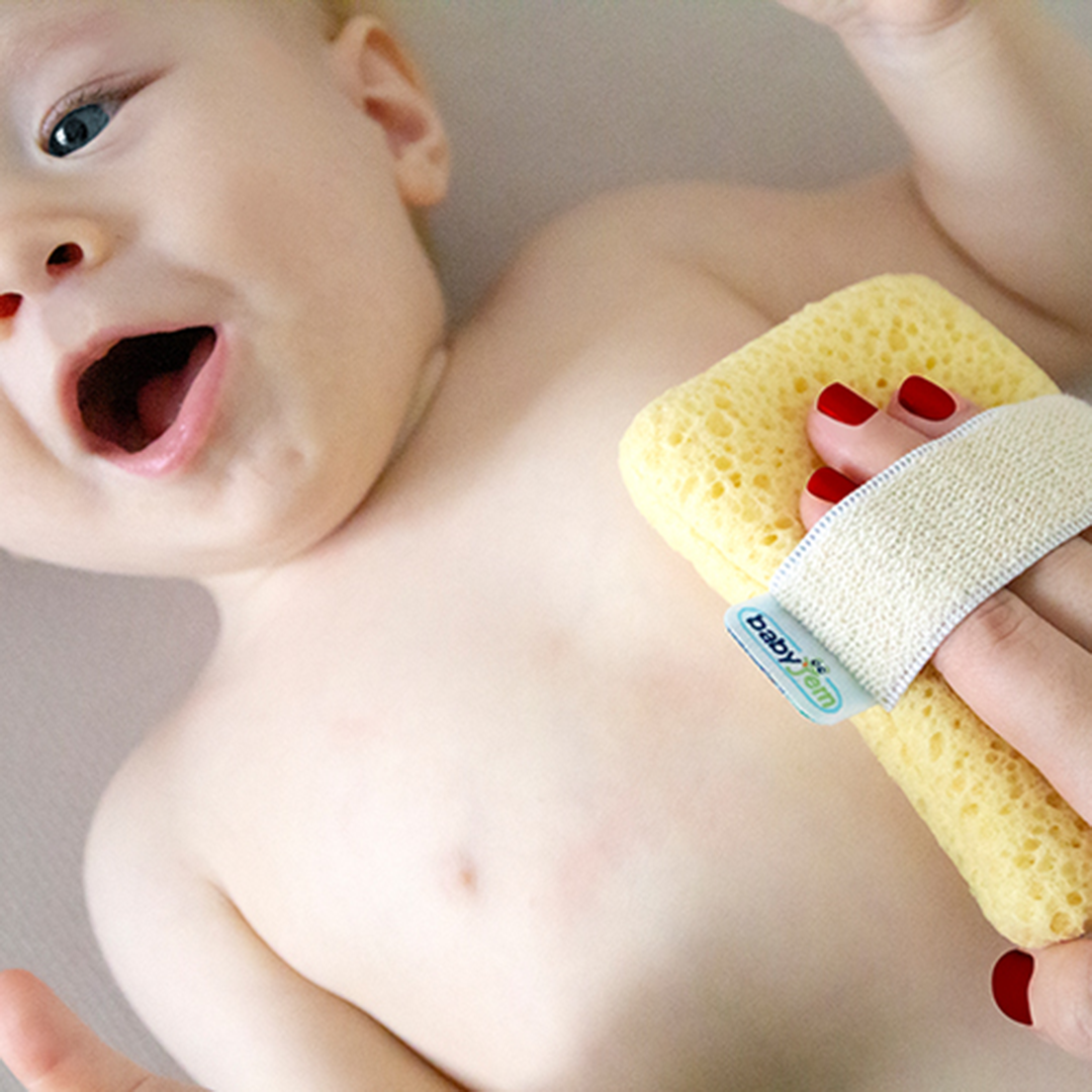 BabyJem Banyo Waschhandschuh Schwamm mit Gummizug