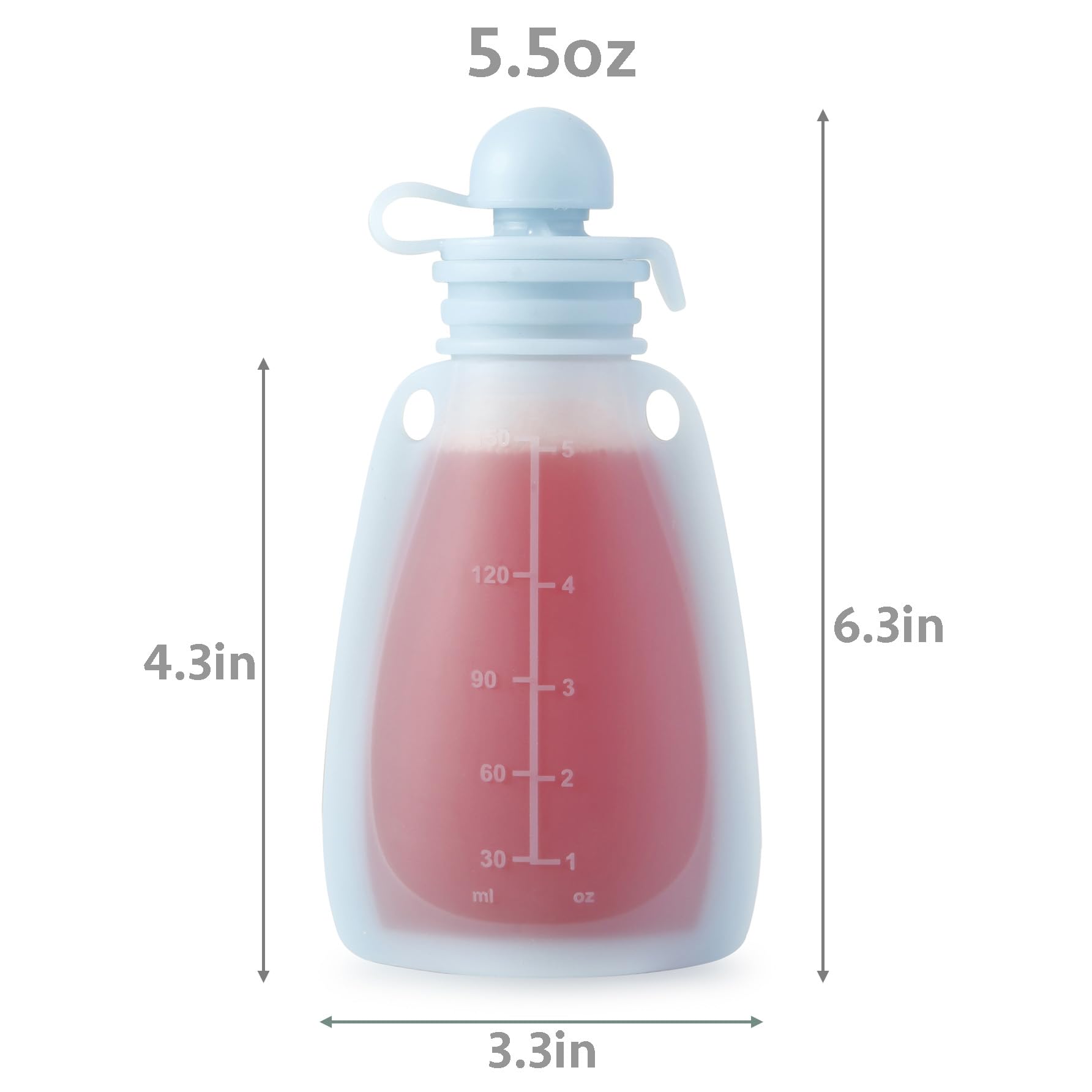 PandaEar Food Storage Quetschbeutel Silikon 7er-Set 156 ml