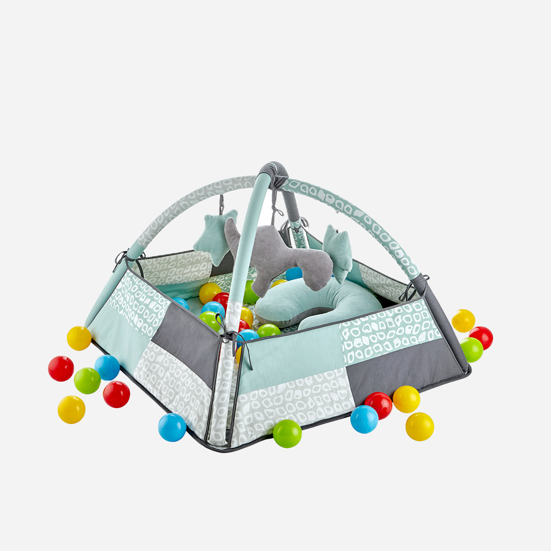 BabyJem Oyuncak Spielteppich 140 cm Baumwolle altrosa 2in1 Sack