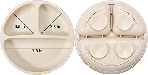 PandaEar Feeding Set Silikon Geschirrset Grün 6-teilig saugfest