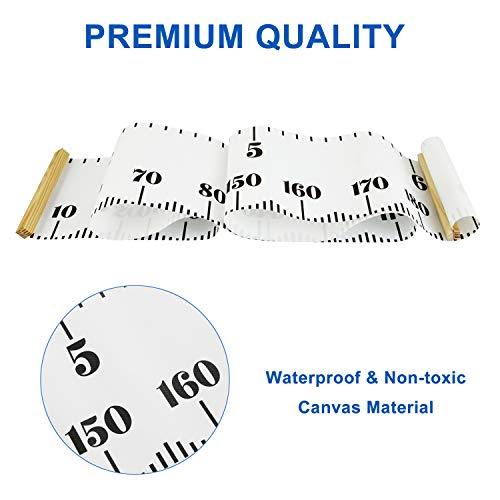 PandaEar Nursery Essentials Growth Chart Messlatte Weiß 200 cm